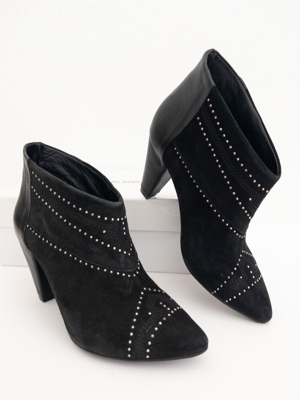 Anine Bing Irmelin Boots Black Suede Size 7
